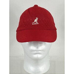 Kangol Logo Embroidered Knitted Strapback Hat Cap Red Women's NWOT F265